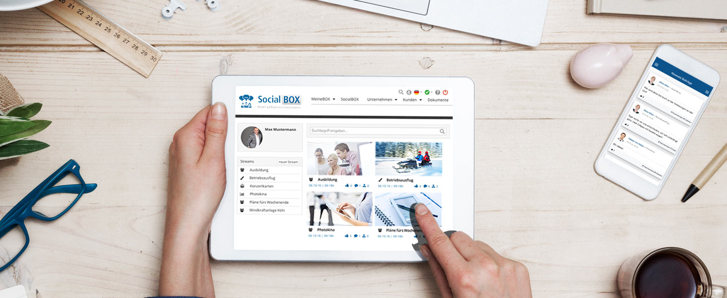 Slider SocialBOX App Produkt