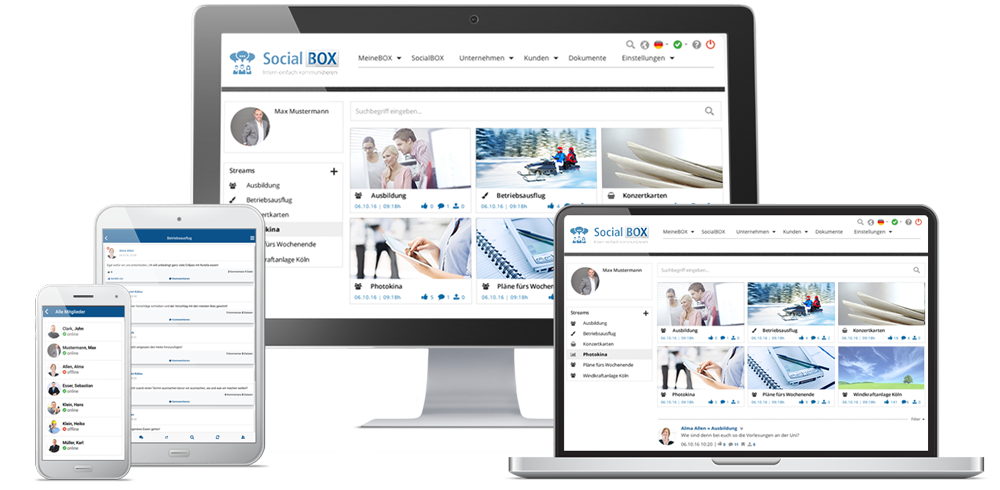 SocialBOX-App alle Geraete Desktop