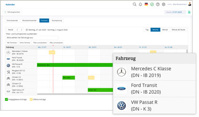 Intranet Social Software Modul Fuhrpark