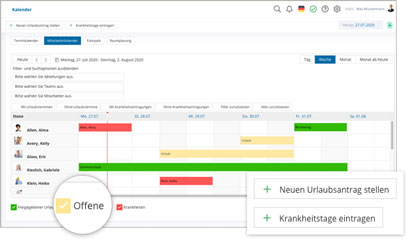 IntranetBOX Module Mitarbeiterkalender