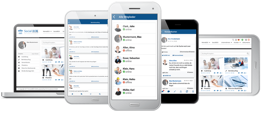 SocialBOX-App alle Geraete
